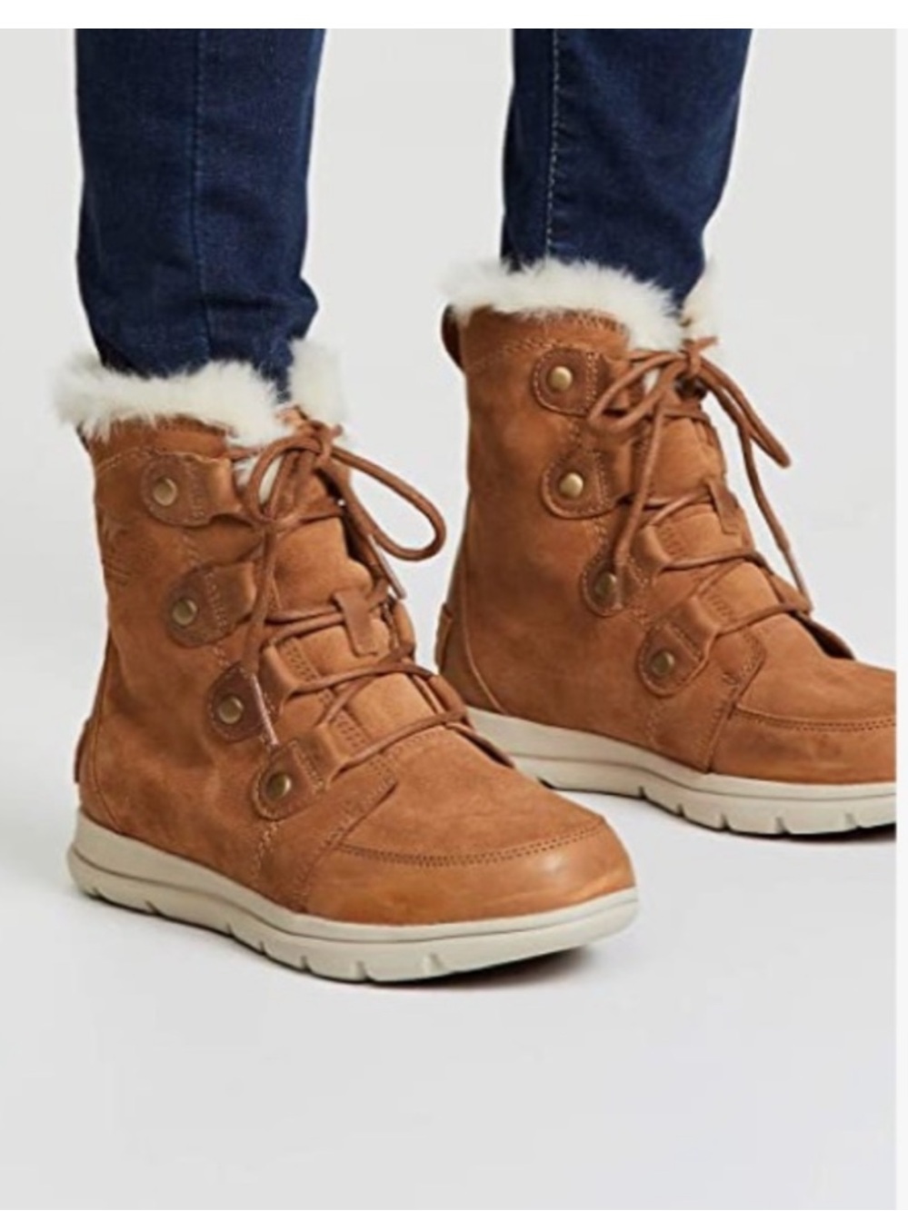 Sorel Explorer Joan camel leather waterproof boots